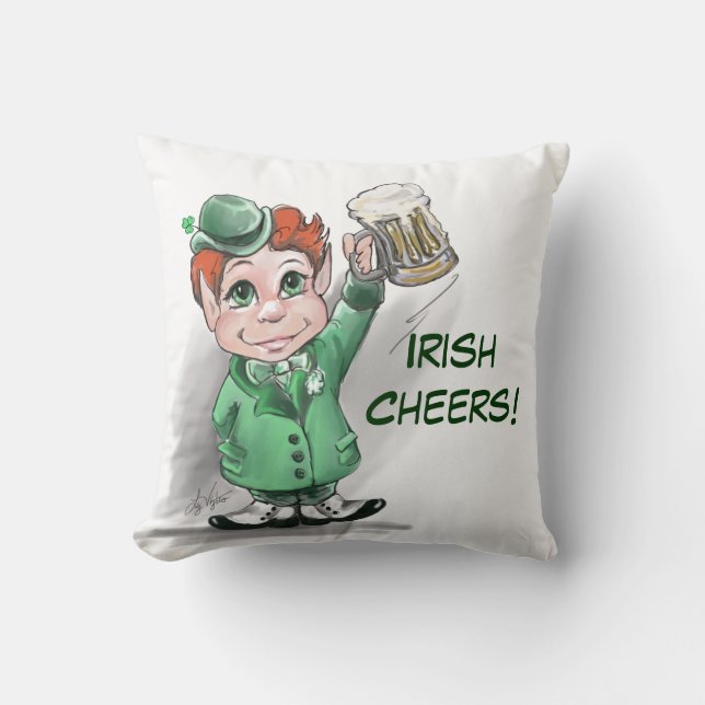 Bravo irlandais ! Coussin de la Saint Patrick (Recto)
