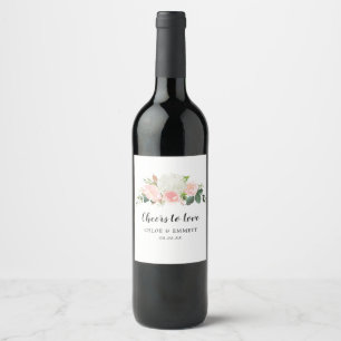 Bravo pour aimer rose blanc Étiquette de vin Flora
