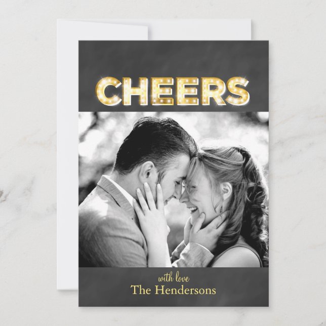 Bravo sur Chalkboard Holiday Carte photo Forme de  (Devant)