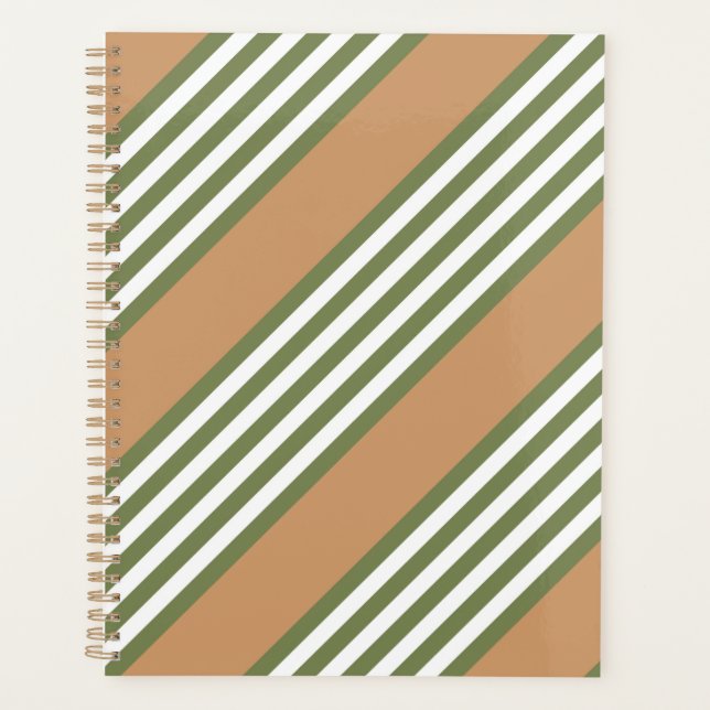 Brayures vert olive et blanc motif avec bronze (Devant)