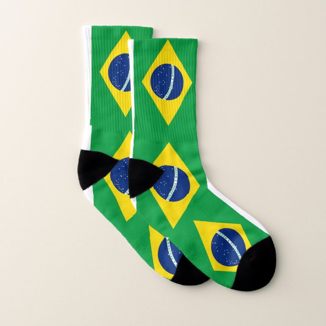 Brazil Flag Socks (Paire)