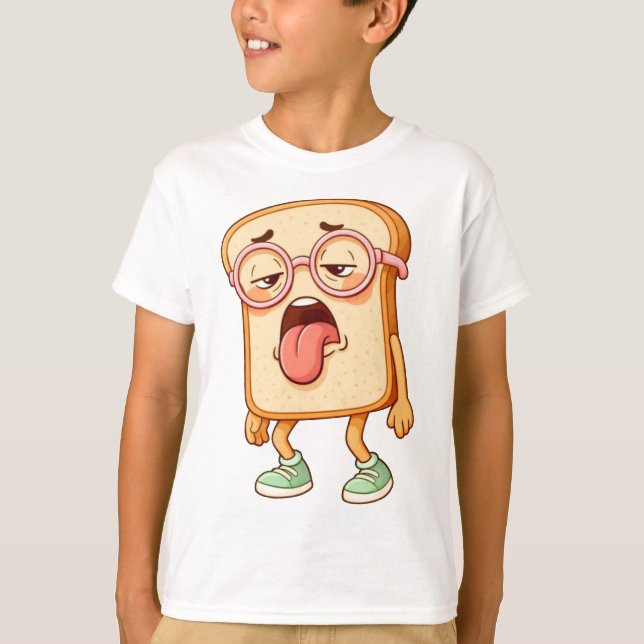 Bread Tony Tired Mood – Funny Bread T-Shirt (Devant)