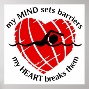 Breaking Barriers Swimmer Poster
