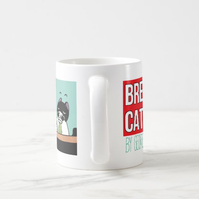 Breaking Cat News logo et tasse de bureau (Poignée)