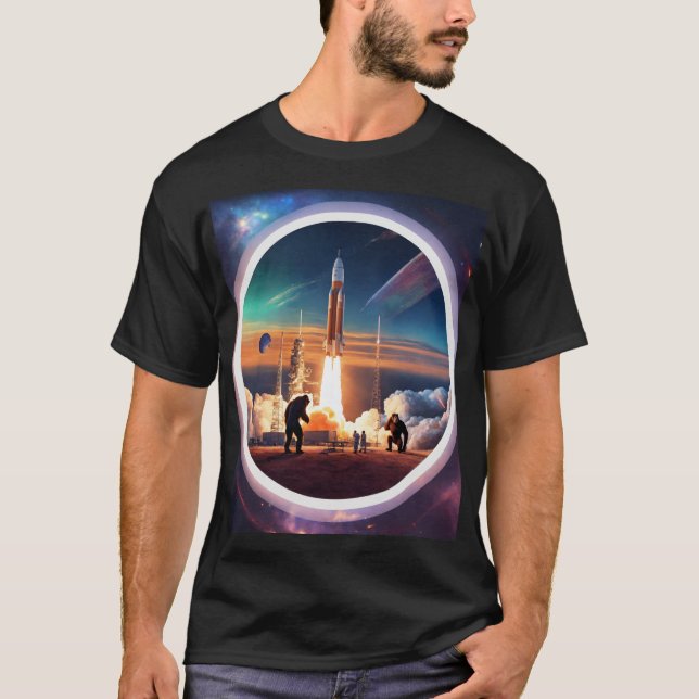 Breaking Free : Rocket Launch Gravity T-Shirt Desi (Devant)