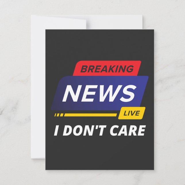 Breaking News Je ne m'en fiche pas drôle (Devant)
