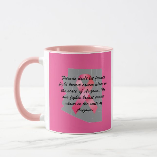 Breast Cancer Awareness in Arizona coffee mug  (Gauche)