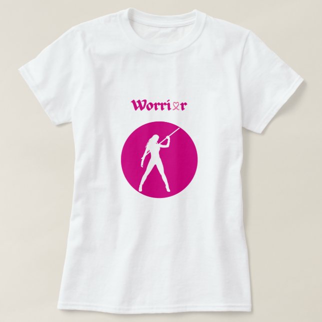Breast Cancer Pink Warrior Woman T-Shirt (Design devant)