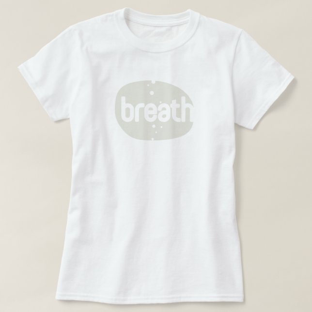 Breath Zone - White Yoga & Pilates T-shirt (Design devant)
