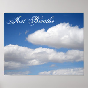 Breathe Beautite Nuages Motivational Poster