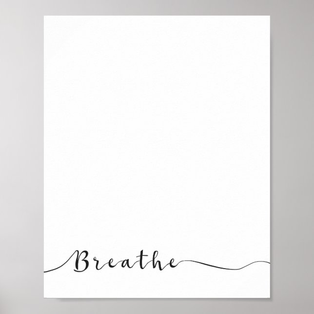 Breathe Word Art Poster (Devant)