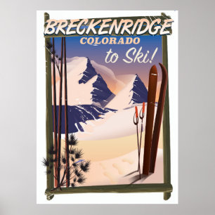 Breckenridge, affiche de ski du Colorado
