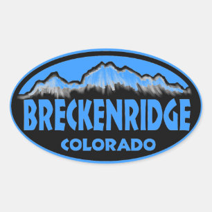 Breckenridge Colorado bleu ovale stickers