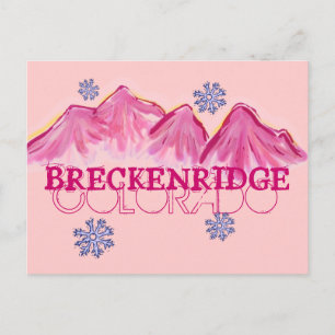 Breckenridge Colorado rose montagnes carte postale