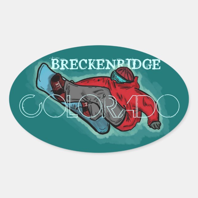Breckenridge Colorado snowboarder stickers (Devant)