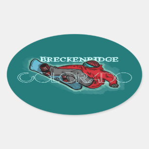 Breckenridge Colorado snowboardeur autocollant
