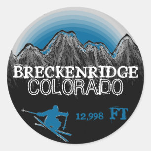 Breckenridge Colorado stickers ski bleu