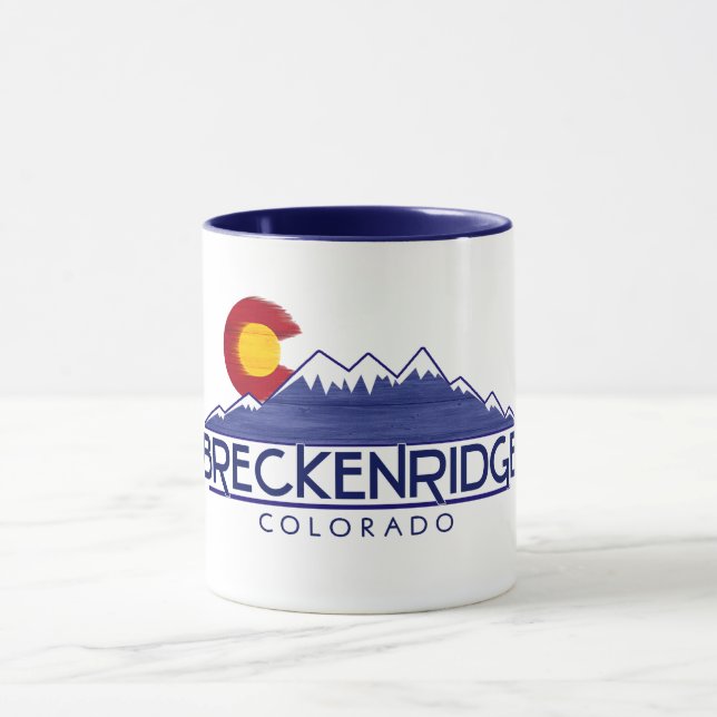 Breckenridge Colorado wood mountains mug (Centre)