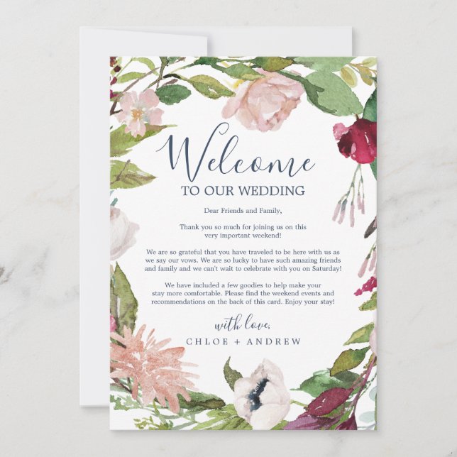 Breeze tropical Bienvenue Lettre & Itinéraire (Devant)