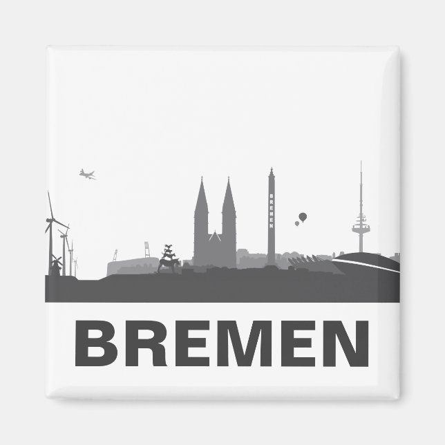 Bremen Skyline Frigo Aimant (Devant)