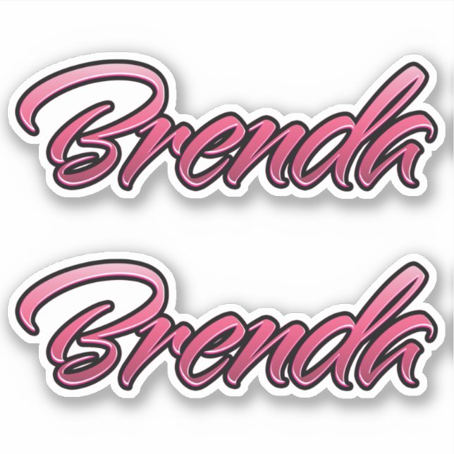 Brenda autocollants rose décoloré set d'autocollan (Devant)