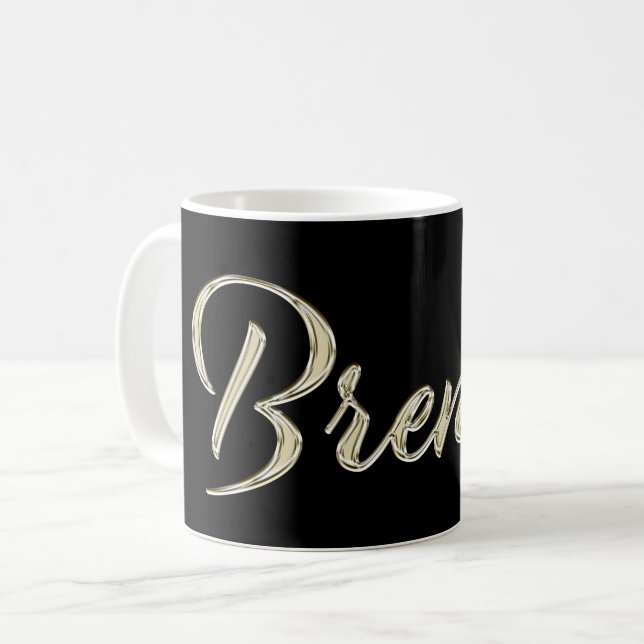 Brenda white gold Handwriting Tasse de café (Devant gauche)