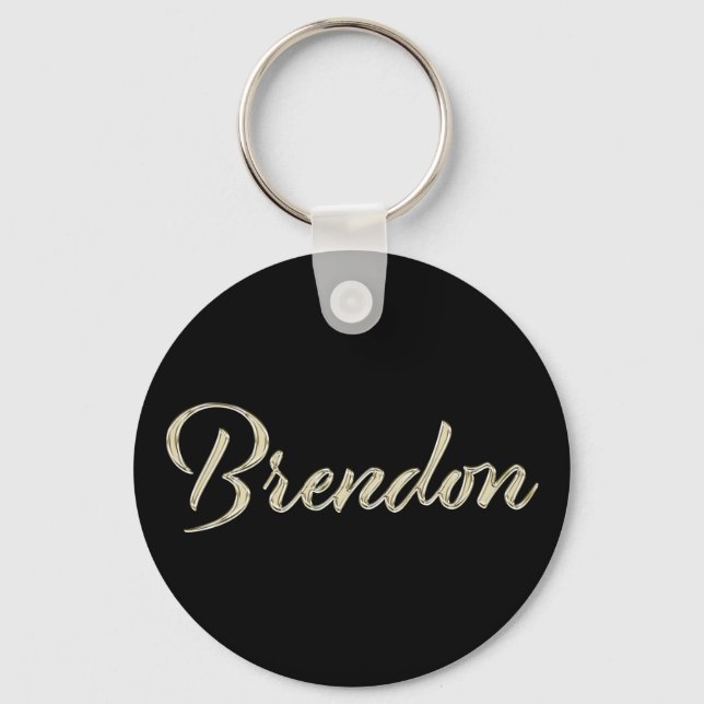 Brendon Name whitegold Button Porte-clés (Recto)