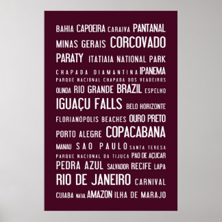 Brésil, affiche aubergine