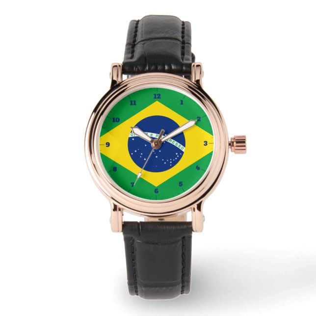 BRÉSIL DRAPEAU OR VERT MONTRE (Recto)