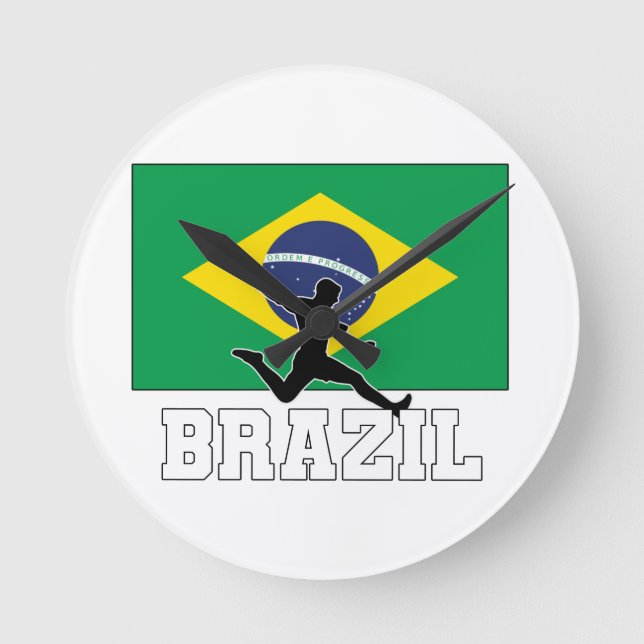 Brésil Équipe nationale de football Horloge ronde (Recto)