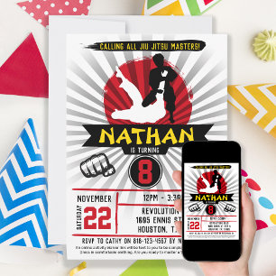 Brésil Jiu Jitsu Arts Martiaux Invitation Enfants