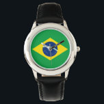 Brésil Montre pour enfants - Le drapeau du Brésil<br><div class="desc">Brazil Kid's Watch - Le drapeau du Brésil est un grand cadeau pour ceux qui aiment le Brésil ou ont un héritage brésilien. Ce design est également disponible sur de nombreux autres produits pour vous de choisir parmi.</div>