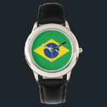 Brésil Montre pour enfants - Le drapeau du Brésil<br><div class="desc">Brazil Kid's Watch - Le drapeau du Brésil est un grand cadeau pour ceux qui aiment le Brésil ou ont un héritage brésilien. Ce design est également disponible sur de nombreux autres produits pour vous de choisir parmi.</div>