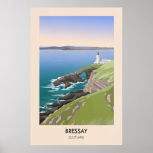 Bressay Écosse Affiche de voyage
