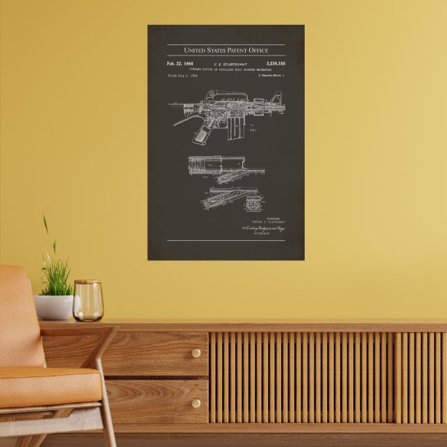 Brevet américain - Affiche de fusil automatique Co (Salon 2)