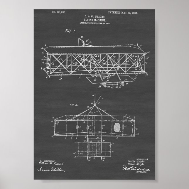 Brevet d'avion de Wright Brothers - tableau de bor (Devant)