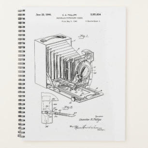 brevet de caméra photographique vintage