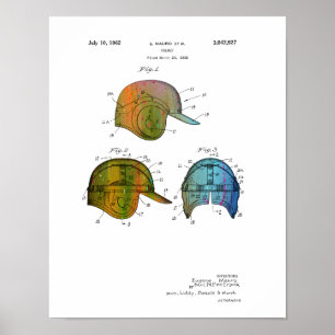 BREVET de CASQUE de BASE-BALL - affiche