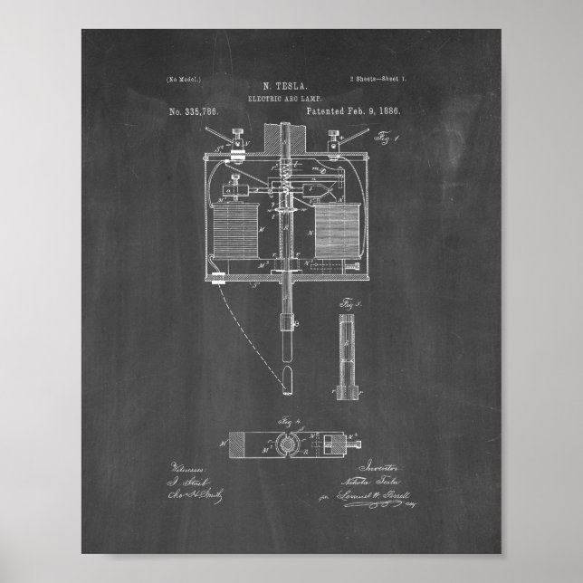 Brevet de lampes à arc électrique - tableau de bor (Devant)