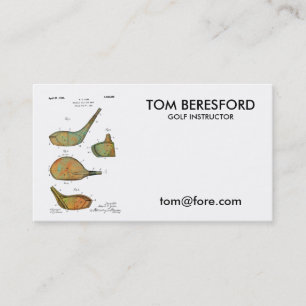 BREVET de TÊTES de CLUB de GOLF - cartes de visite