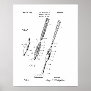 BREVET DU CLUB DE GOLF FOLDING - Affiche