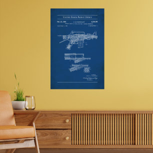 Brevet US - Poster de fusil automatique Colt