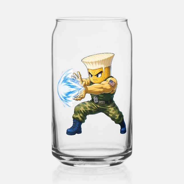 Brew Fighter Canette de bière blonde en verre (Recto)
