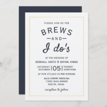 Brews et I Do's Brewery Faire-part de mariage