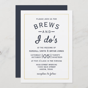 Brews et I Do's Brewery Faire-part de mariage