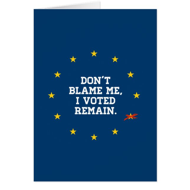 BREXIT - Ne me blâmez pas que j'ai voté reste - - (Devant)