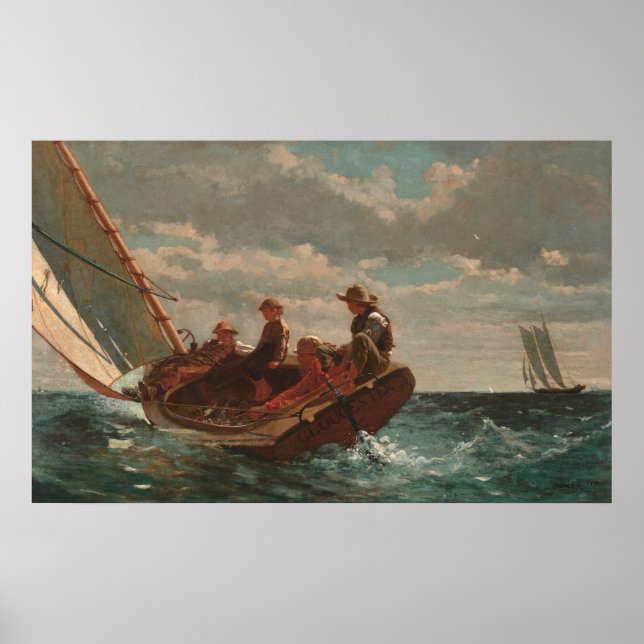 Brezing Up - Winslow Homer Poster d'Art (Devant)