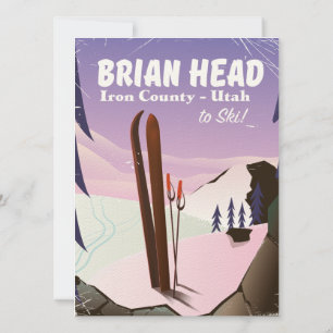 Brian Head, Iron comté Utah, USA poster ski