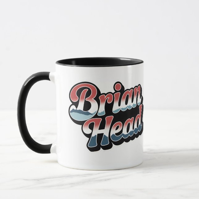 Brian Head Utah Retro Ski Resort Mug (Gauche)