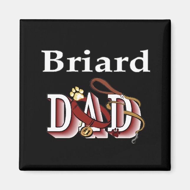 briard papa Magnet (Devant)